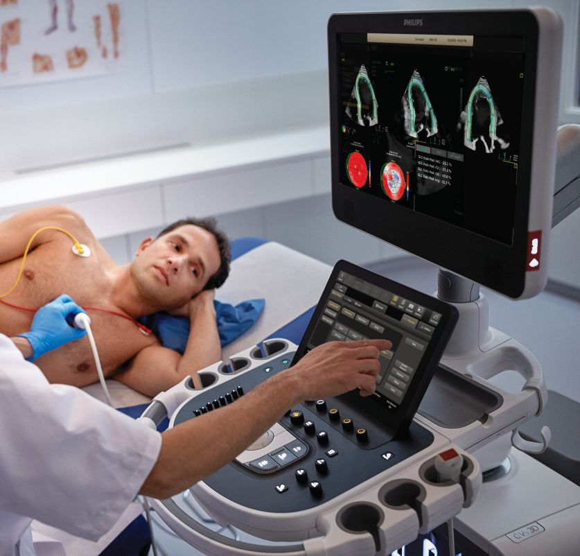 Patient having ultrasound
